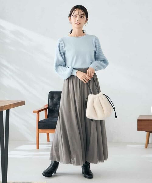 a.v.v / アー・ヴェ・ヴェ ロング・マキシ丈スカート | 【洗える】チュールフレアスカート | 詳細18