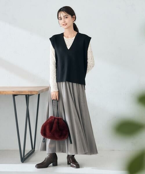 a.v.v / アー・ヴェ・ヴェ ロング・マキシ丈スカート | 【洗える】チュールフレアスカート | 詳細23