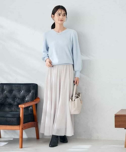 a.v.v / アー・ヴェ・ヴェ ロング・マキシ丈スカート | 【洗える】チュールフレアスカート | 詳細3