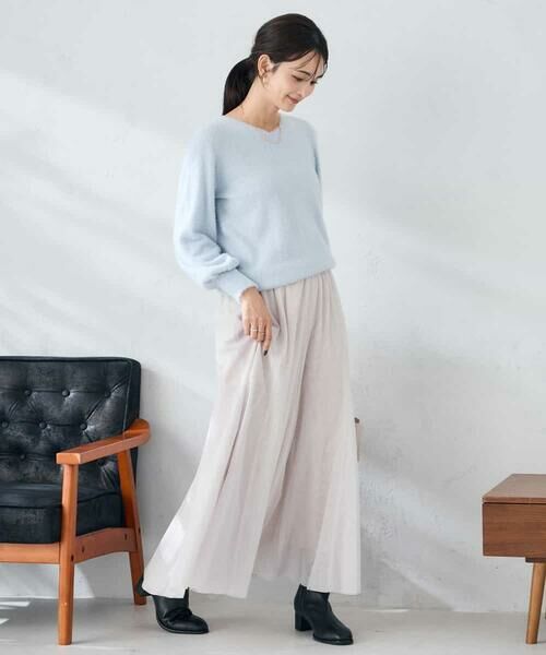 a.v.v / アー・ヴェ・ヴェ ロング・マキシ丈スカート | 【洗える】チュールフレアスカート | 詳細4