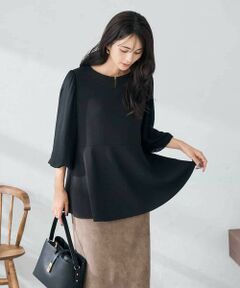 a.v.v / アー・ヴェ・ヴェ カットソー | 【WEB限定】シフォンスリーブペプラムトップス