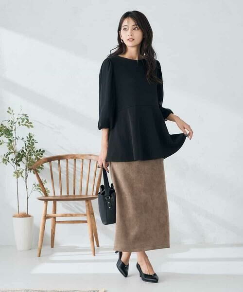 a.v.v / アー・ヴェ・ヴェ カットソー | 【WEB限定】シフォンスリーブペプラムトップス | 詳細10