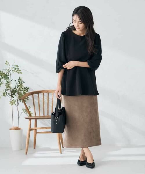 a.v.v / アー・ヴェ・ヴェ カットソー | 【WEB限定】シフォンスリーブペプラムトップス | 詳細11