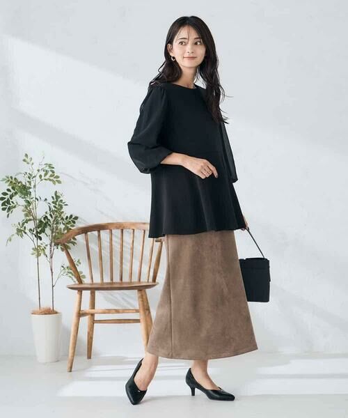a.v.v / アー・ヴェ・ヴェ カットソー | 【WEB限定】シフォンスリーブペプラムトップス | 詳細13