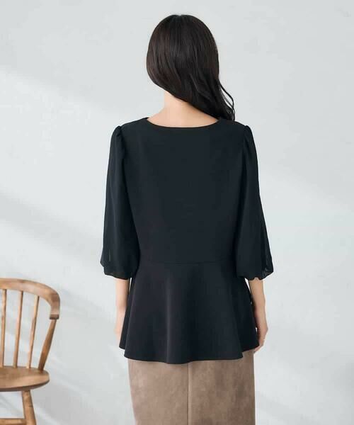 a.v.v / アー・ヴェ・ヴェ カットソー | 【WEB限定】シフォンスリーブペプラムトップス | 詳細16
