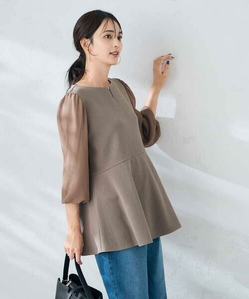 a.v.v / アー・ヴェ・ヴェ カットソー | 【WEB限定】シフォンスリーブペプラムトップス | 詳細2