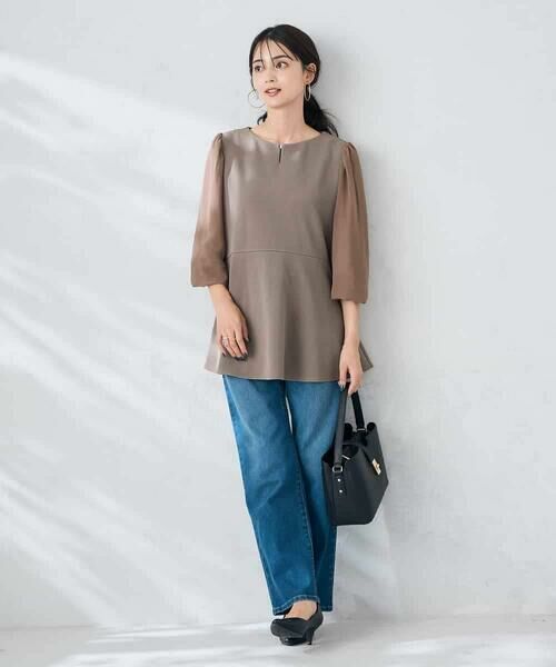 a.v.v / アー・ヴェ・ヴェ カットソー | 【WEB限定】シフォンスリーブペプラムトップス | 詳細5