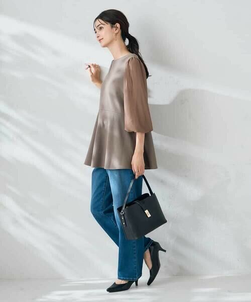 a.v.v / アー・ヴェ・ヴェ カットソー | 【WEB限定】シフォンスリーブペプラムトップス | 詳細7