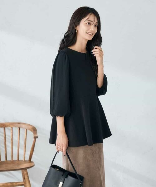 a.v.v / アー・ヴェ・ヴェ カットソー | 【WEB限定】シフォンスリーブペプラムトップス | 詳細9