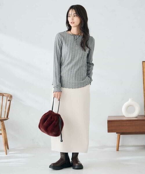 a.v.v / アー・ヴェ・ヴェ カットソー | ボートネックラメトップス | 詳細13