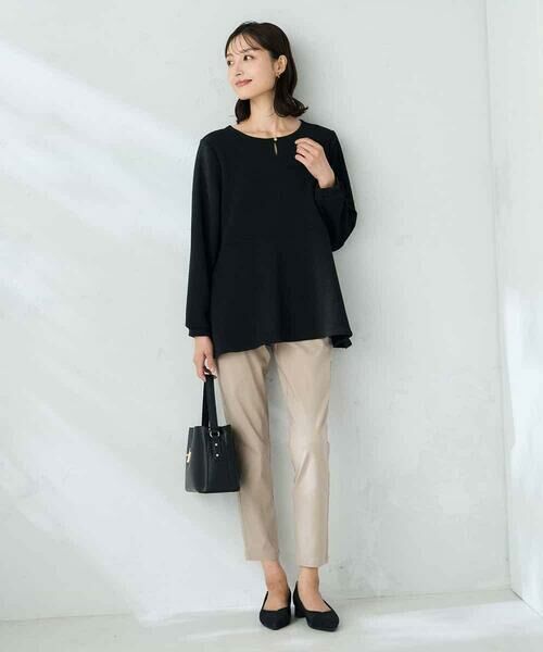 a.v.v / アー・ヴェ・ヴェ カットソー | 千鳥ジャガードペプラムトップス | 詳細12