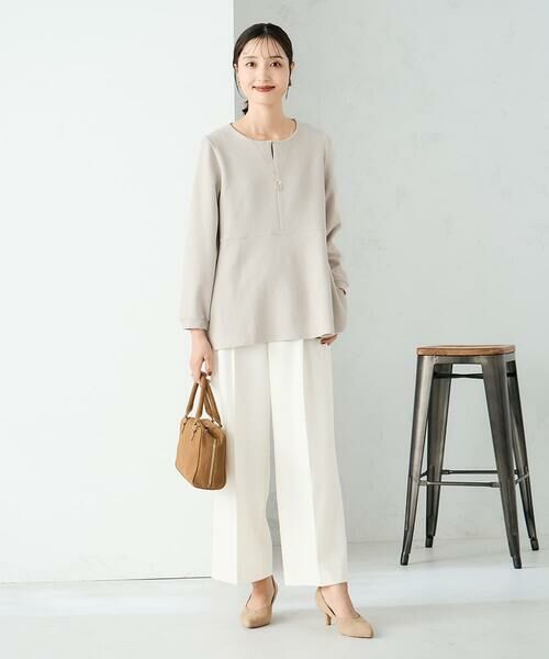 a.v.v / アー・ヴェ・ヴェ カットソー | 千鳥ジャガードペプラムトップス | 詳細3