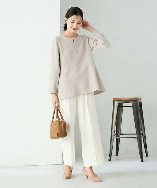 a.v.v / アー・ヴェ・ヴェ カットソー | 千鳥ジャガードペプラムトップス | 詳細4