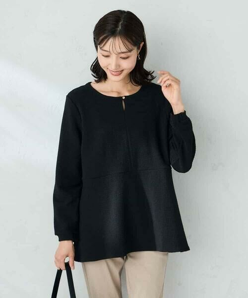 a.v.v / アー・ヴェ・ヴェ カットソー | 千鳥ジャガードペプラムトップス | 詳細9