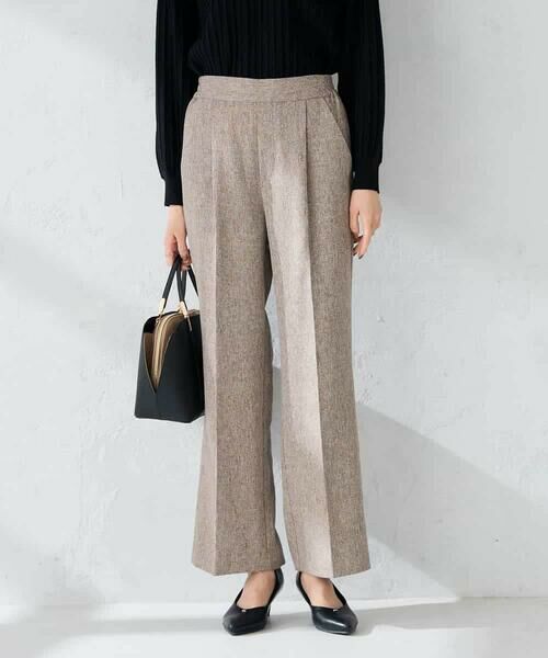 a.v.v / アー・ヴェ・ヴェ チノ・ワークパンツ | 【マシンウォッシャブル】ツイード調ストレートパンツ | 詳細1