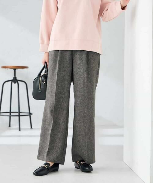 a.v.v / アー・ヴェ・ヴェ チノ・ワークパンツ | 【マシンウォッシャブル】ツイード調ストレートパンツ | 詳細10