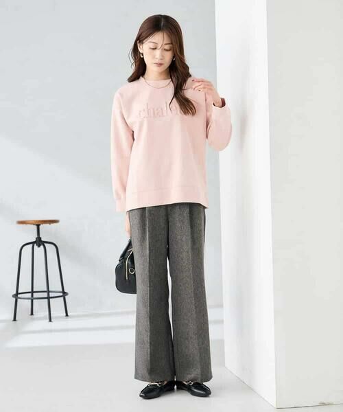 a.v.v / アー・ヴェ・ヴェ チノ・ワークパンツ | 【マシンウォッシャブル】ツイード調ストレートパンツ | 詳細14