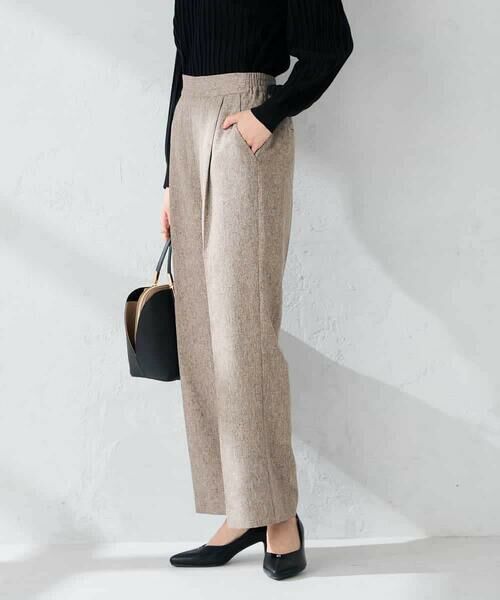 a.v.v / アー・ヴェ・ヴェ チノ・ワークパンツ | 【マシンウォッシャブル】ツイード調ストレートパンツ | 詳細2