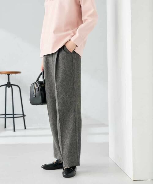 a.v.v / アー・ヴェ・ヴェ チノ・ワークパンツ | 【マシンウォッシャブル】ツイード調ストレートパンツ | 詳細8