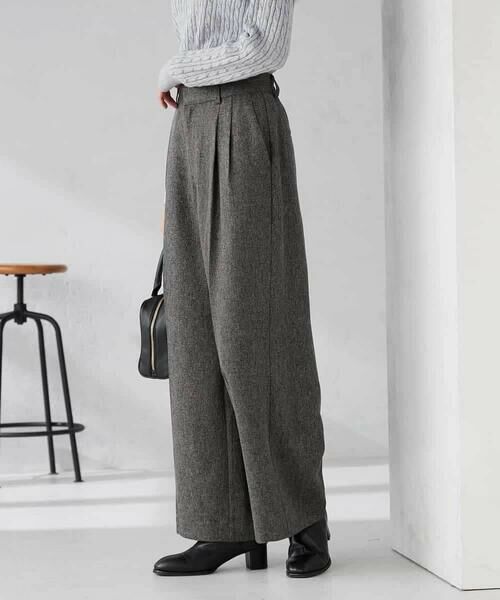 a.v.v / アー・ヴェ・ヴェ その他パンツ | 【マシンウォッシャブル/雑誌InRed(宝島社)12月号掲載】ツイード調ワイドパンツ | 詳細10