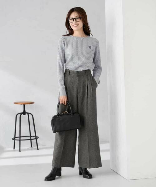 a.v.v / アー・ヴェ・ヴェ その他パンツ | 【マシンウォッシャブル/雑誌InRed(宝島社)12月号掲載】ツイード調ワイドパンツ | 詳細12