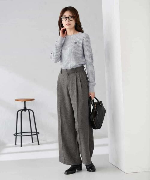 a.v.v / アー・ヴェ・ヴェ その他パンツ | 【マシンウォッシャブル/雑誌InRed(宝島社)12月号掲載】ツイード調ワイドパンツ | 詳細13