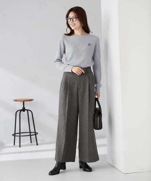 a.v.v / アー・ヴェ・ヴェ その他パンツ | 【マシンウォッシャブル/雑誌InRed(宝島社)12月号掲載】ツイード調ワイドパンツ | 詳細14