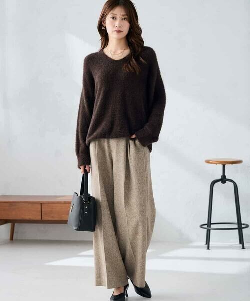 a.v.v / アー・ヴェ・ヴェ その他パンツ | 【マシンウォッシャブル/雑誌InRed(宝島社)12月号掲載】ツイード調ワイドパンツ | 詳細3