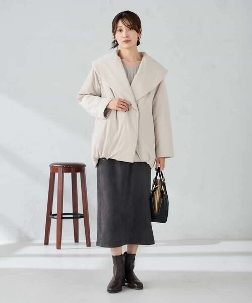 a.v.v / アー・ヴェ・ヴェ ステンカラーコート | ショールカラー中綿コート | 詳細10