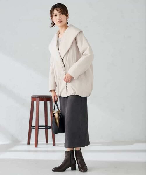 a.v.v / アー・ヴェ・ヴェ ステンカラーコート | ショールカラー中綿コート | 詳細11