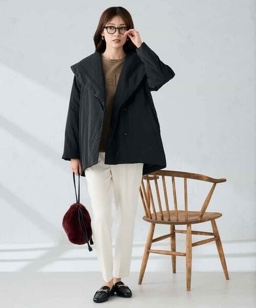 a.v.v / アー・ヴェ・ヴェ ステンカラーコート | ショールカラー中綿コート | 詳細15