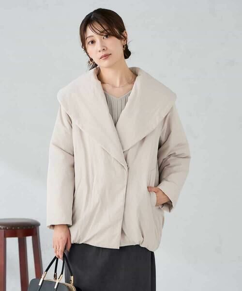 a.v.v / アー・ヴェ・ヴェ ステンカラーコート | ショールカラー中綿コート | 詳細2