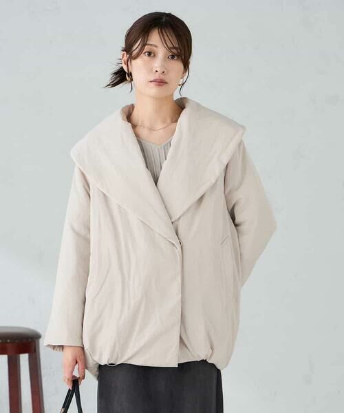 a.v.v / アー・ヴェ・ヴェ ステンカラーコート | ショールカラー中綿コート | 詳細4