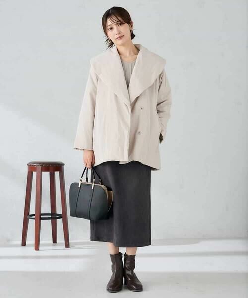 a.v.v / アー・ヴェ・ヴェ ステンカラーコート | ショールカラー中綿コート | 詳細5