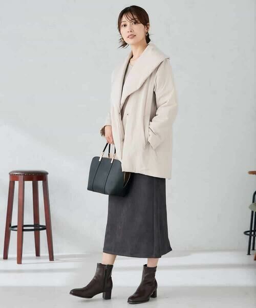 a.v.v / アー・ヴェ・ヴェ ステンカラーコート | ショールカラー中綿コート | 詳細6