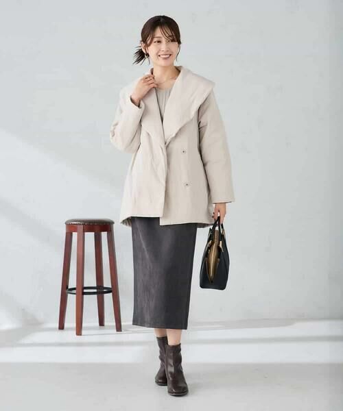 a.v.v / アー・ヴェ・ヴェ ステンカラーコート | ショールカラー中綿コート | 詳細7