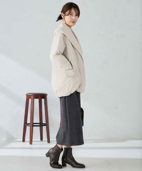 a.v.v / アー・ヴェ・ヴェ ステンカラーコート | ショールカラー中綿コート | 詳細9