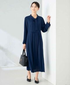 a.v.v / アー・ヴェ・ヴェ ロング・マキシ丈ワンピース | 【洗える/WEB限定】ボウタイタックワンピース