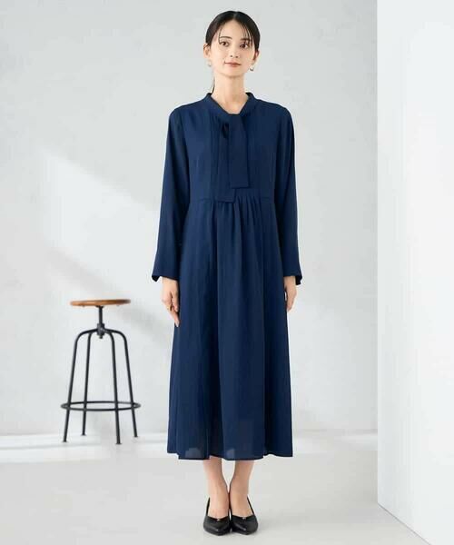 a.v.v / アー・ヴェ・ヴェ ロング・マキシ丈ワンピース | 【洗える/WEB限定】ボウタイタックワンピース | 詳細10
