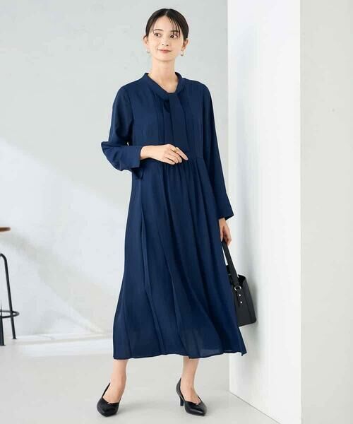 a.v.v / アー・ヴェ・ヴェ ロング・マキシ丈ワンピース | 【洗える/WEB限定】ボウタイタックワンピース | 詳細5