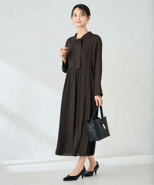 a.v.v / アー・ヴェ・ヴェ ロング・マキシ丈ワンピース | 【洗える/WEB限定】ボウタイタックワンピース | 詳細9