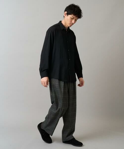 a.v.v / アー・ヴェ・ヴェ シャツ・ブラウス | ワッシャーストレッチワイドシルエットシャツ | 詳細3