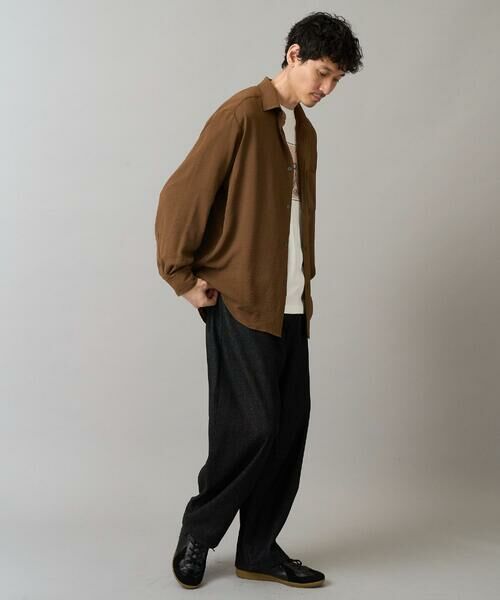 a.v.v / アー・ヴェ・ヴェ シャツ・ブラウス | ワッシャーストレッチワイドシルエットシャツ | 詳細6