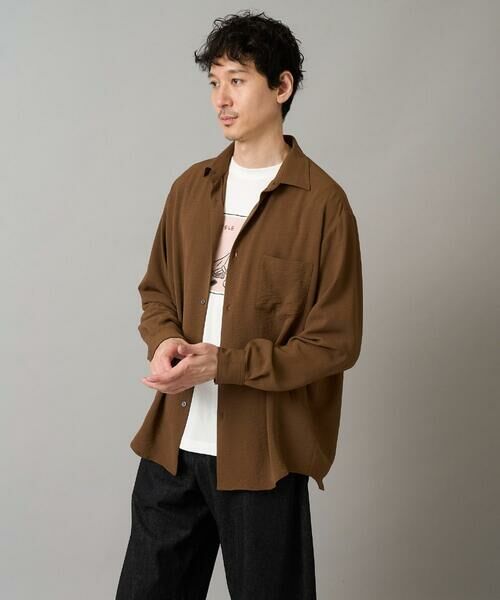 a.v.v / アー・ヴェ・ヴェ シャツ・ブラウス | ワッシャーストレッチワイドシルエットシャツ | 詳細7