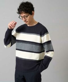 a.v.v / アー・ヴェ・ヴェ ニット・セーター | 【雑誌MonoMax12月号掲載】モールボーダークルーネックニット【洗濯機で洗える】