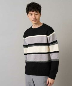a.v.v / アー・ヴェ・ヴェ ニット・セーター | 【雑誌MonoMax12月号掲載】モールボーダークルーネックニット【洗濯機で洗える】