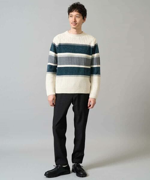 a.v.v / アー・ヴェ・ヴェ ニット・セーター | 【雑誌MonoMax12月号掲載】モールボーダークルーネックニット【洗濯機で洗える】 | 詳細1