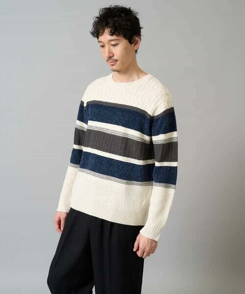 a.v.v / アー・ヴェ・ヴェ ニット・セーター | 【雑誌MonoMax12月号掲載】モールボーダークルーネックニット【洗濯機で洗える】 | 詳細23