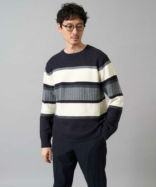 a.v.v / アー・ヴェ・ヴェ ニット・セーター | 【雑誌MonoMax12月号掲載】モールボーダークルーネックニット【洗濯機で洗える】 | 詳細25