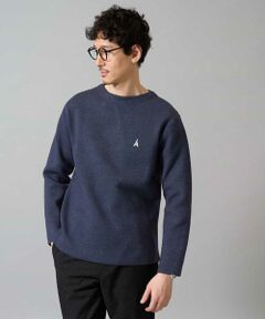 a.v.v / アー・ヴェ・ヴェ ニット・セーター | 【洗濯機で洗える】ワンポイント刺繍ボートネックニット